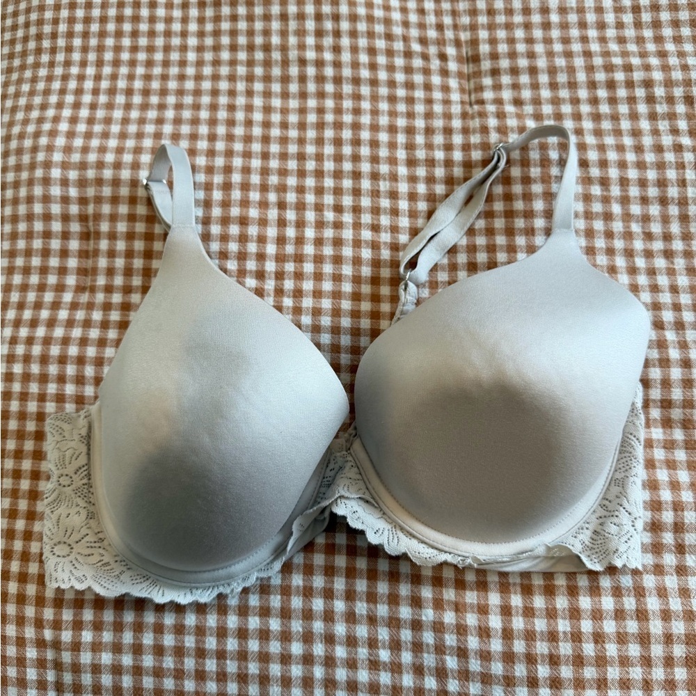 Aerie Cream Lace Accent Bra